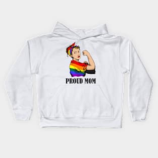 Pround Mom lgbt gay pride Kids Hoodie